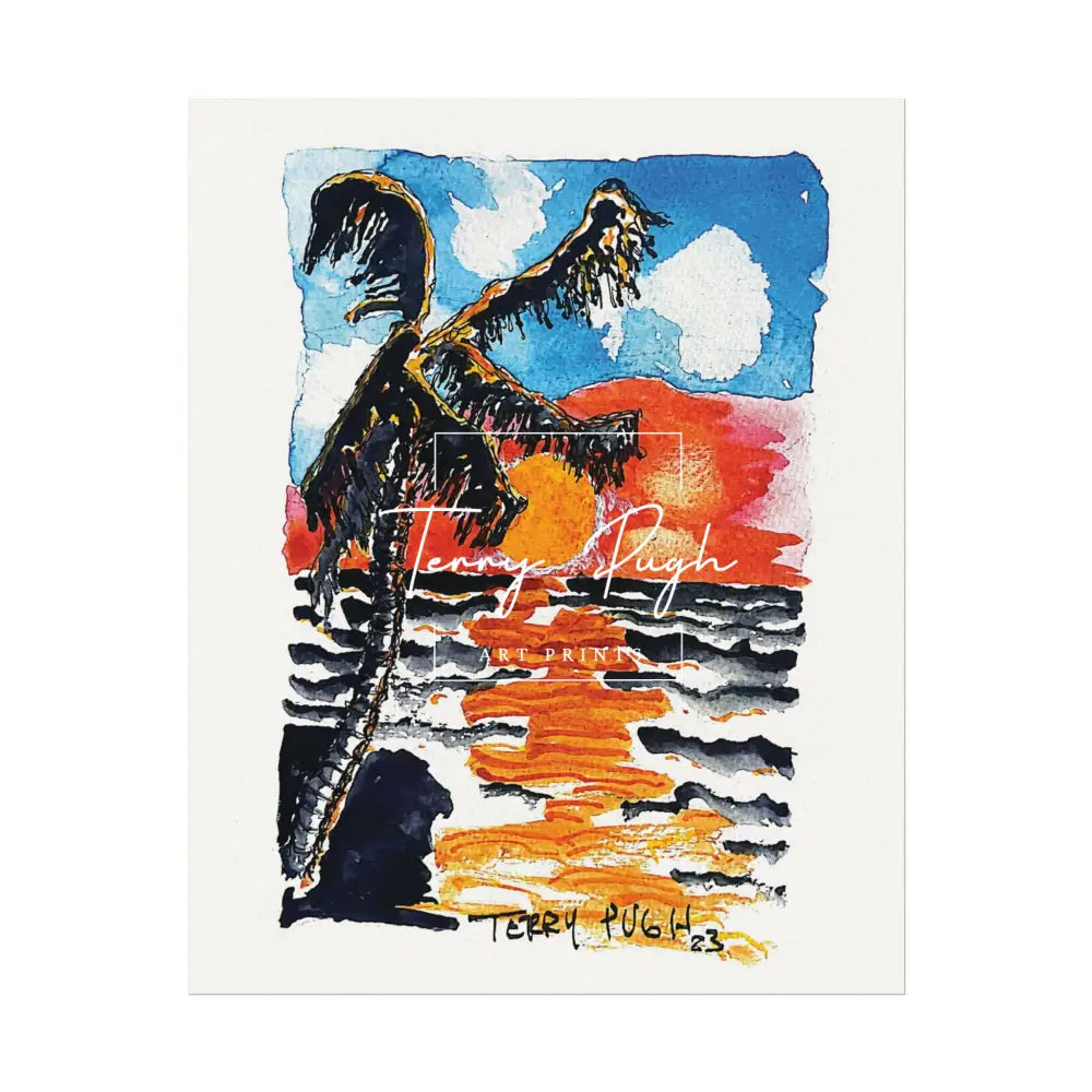 Sunset In The Bahamas - Art Print By Terry Pugh 8’’ x 10’’ (Vertical) Poster