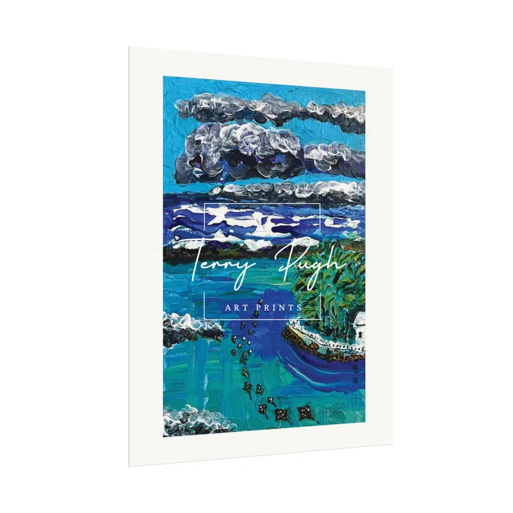 Graceful Stingrays – Tropical Beach Acrylic Art Print by Terry Pugh Poster