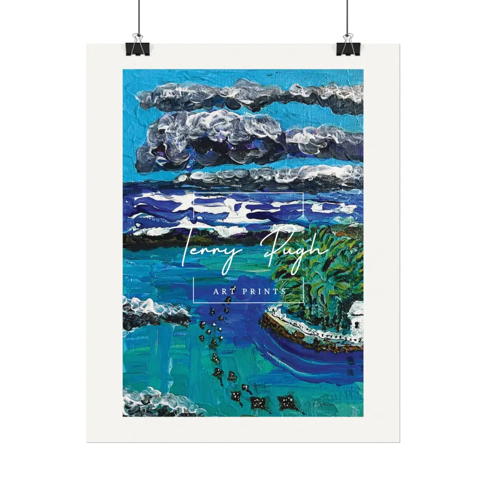 Graceful Stingrays – Tropical Beach Acrylic Art Print by Terry Pugh Poster