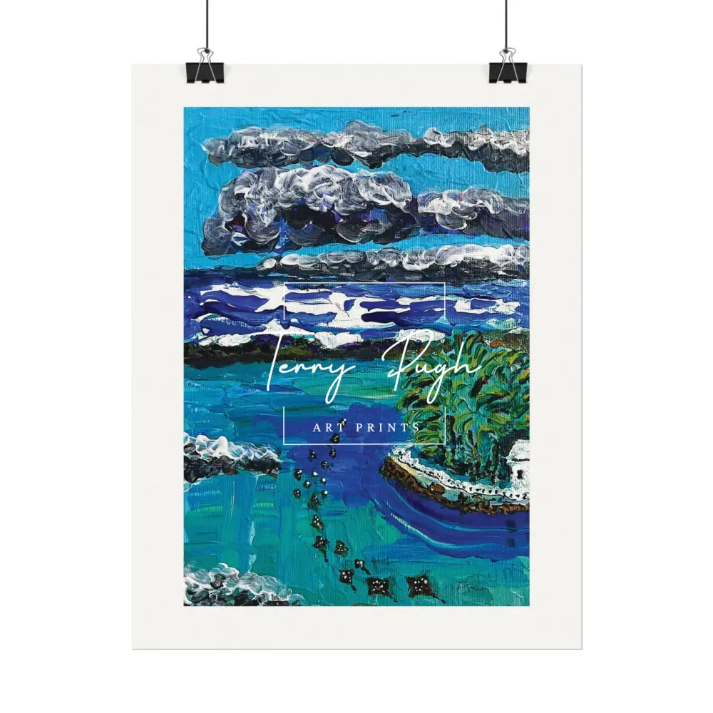 Graceful Stingrays – Tropical Beach Acrylic Art Print by Terry Pugh Poster