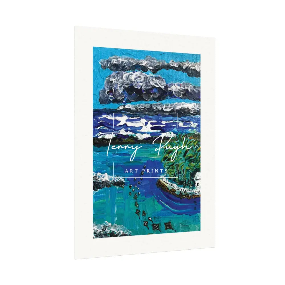 Graceful Stingrays – Tropical Beach Acrylic Art Print by Terry Pugh Poster