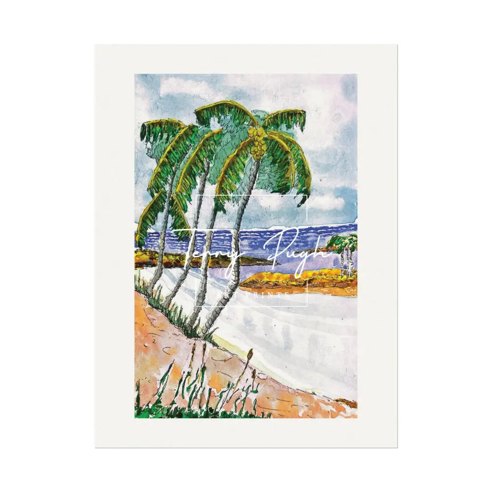 Tropical Serenity - Rose Island The Bahamas – Art By Terry Pugh 9’’ X 12’’ (Vertical) Poster