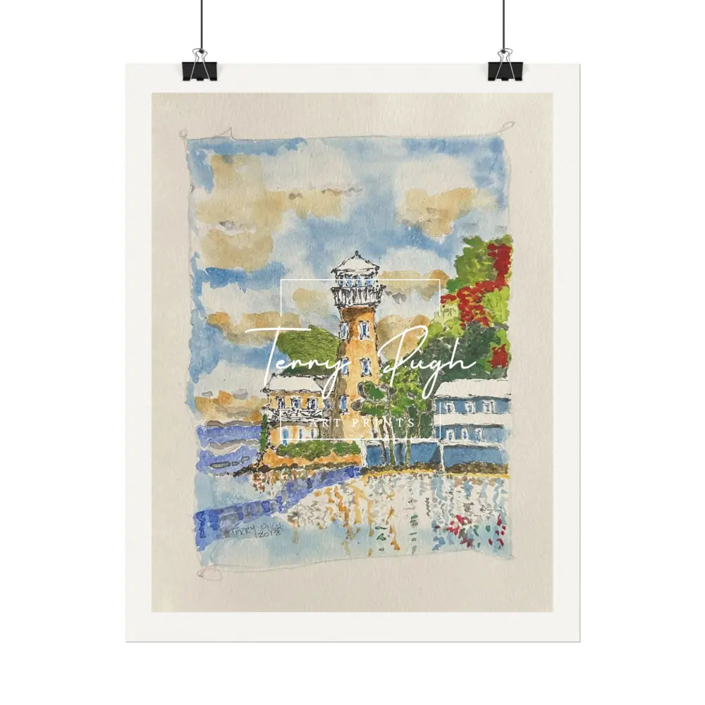 View of the Lighthouse from the Creek - Art Print By Terry Pugh Poster